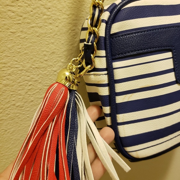 Betsey Johnson Red, White & Blue Stripe Crossbody - Picture 6 of 6